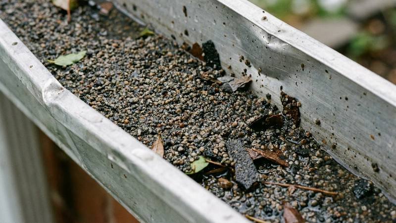 Urban Shield Roofing Missing Granules in Your Gutters