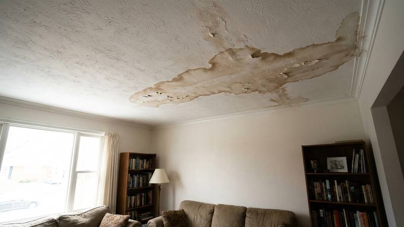 Urban Shield Roofing Water Stains on Ceilings or Walls